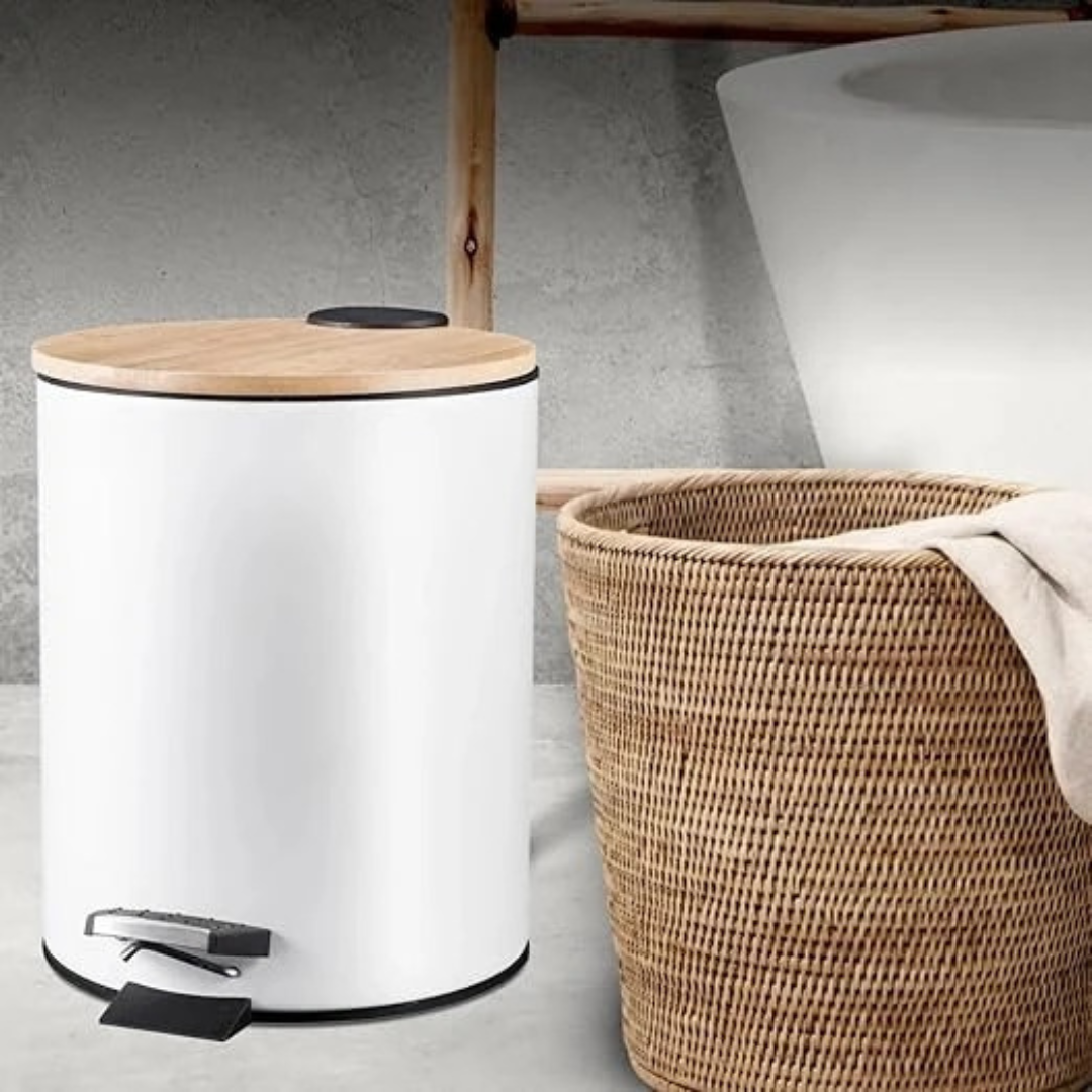 12L Stainless Steel Dustbin with Soft-Close Lid – Compact & Hygienic Waste Bin